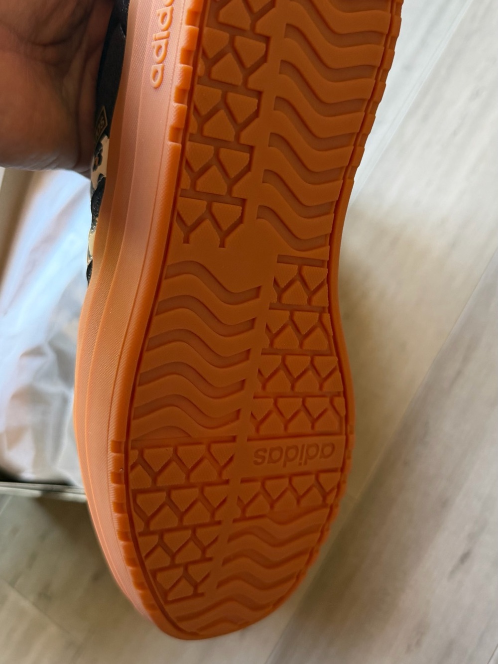 adidas Platform Sneaker in Chocolate Brown with Leopard Accent - Picture 5 of 10
